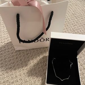 Pandora wishbone necklace brand new